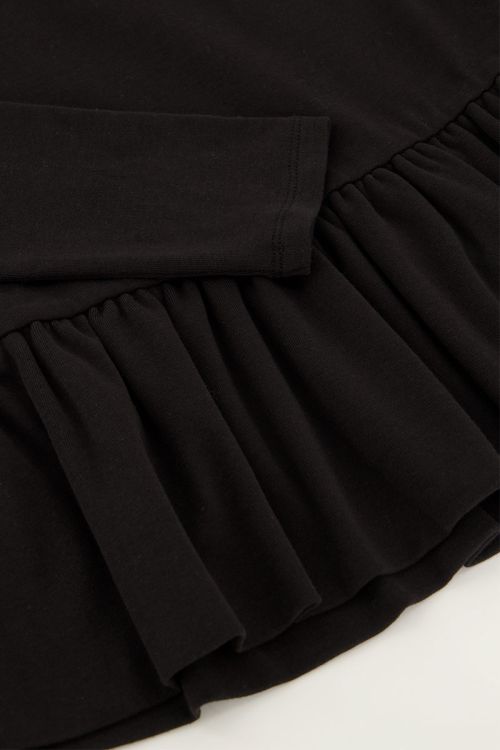 Black peplum top with long sleeves | My Jewellery