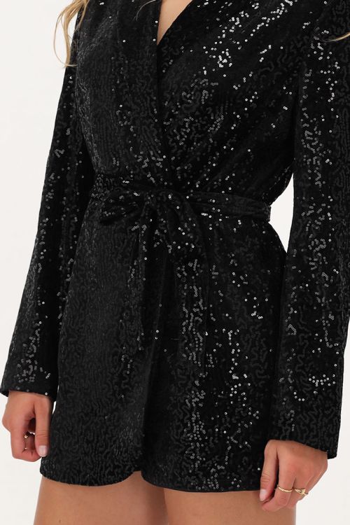 Black playsuit with sequins | My Jewellery