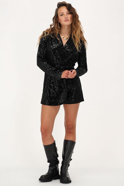 Black playsuit with sequins | My Jewellery