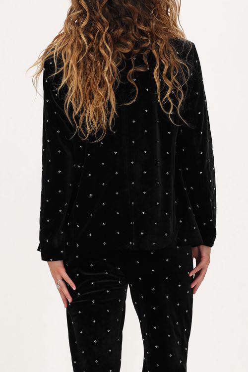 Black velvet blazer with beads | My Jewellery