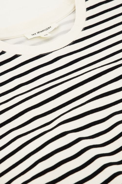 Black and white striped top with balloon shape | My Jewellery
