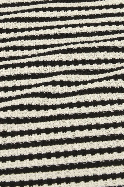 Black and white striped wide leg jersey trousers | My Jewellery