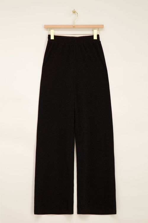 Zwarte wide leg met lurex | My Jewellery
