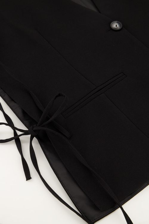Black gilet with side bows | My Jewellery