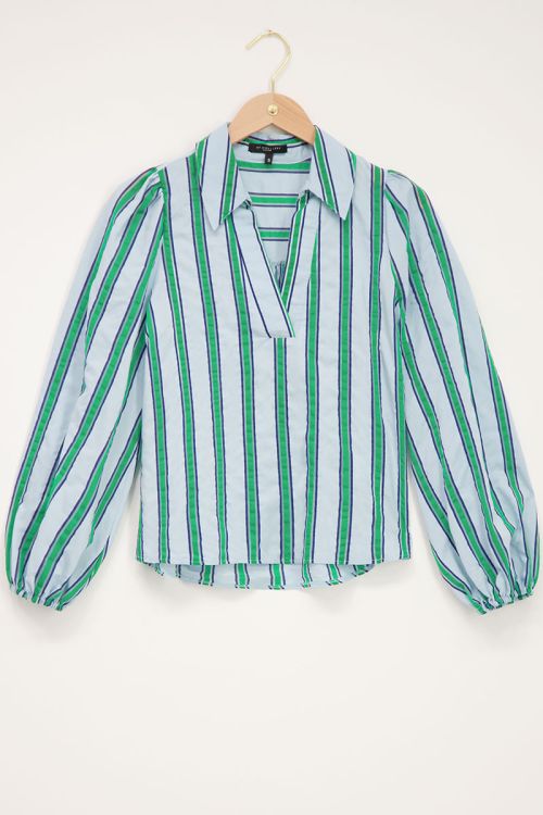 green striped blouse