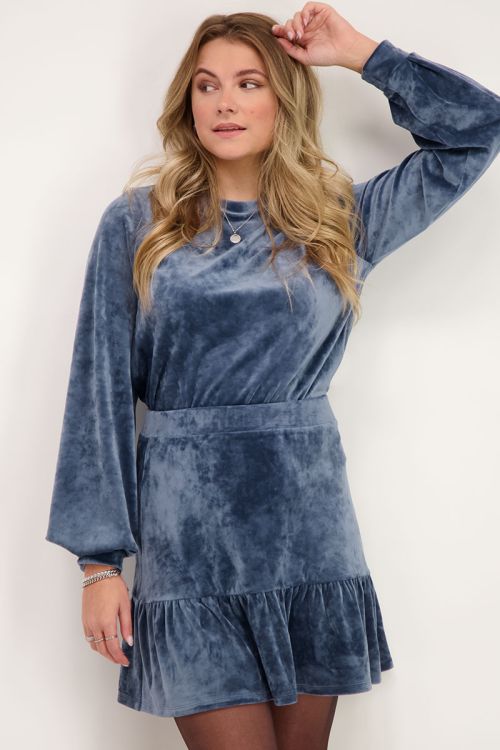 Blauwe velvet rok | Rokjes | My Jewellery