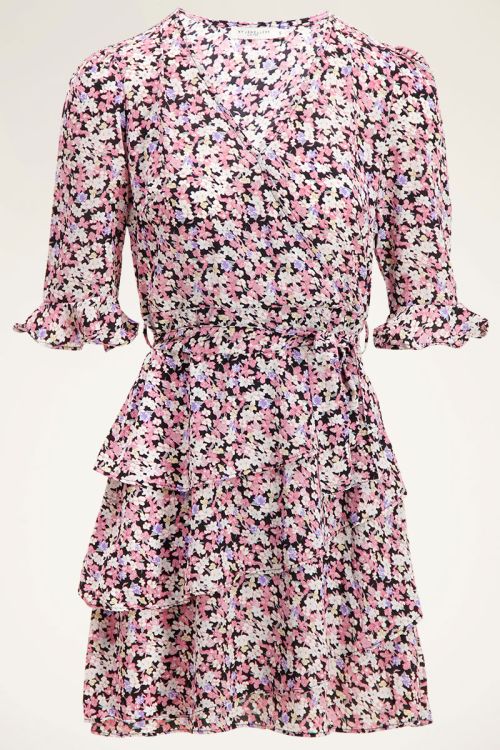 Overslagjurk roze bloemenprint | My Jewellery