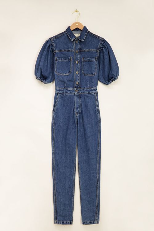 Dunkelblauer Denim Jumpsuit