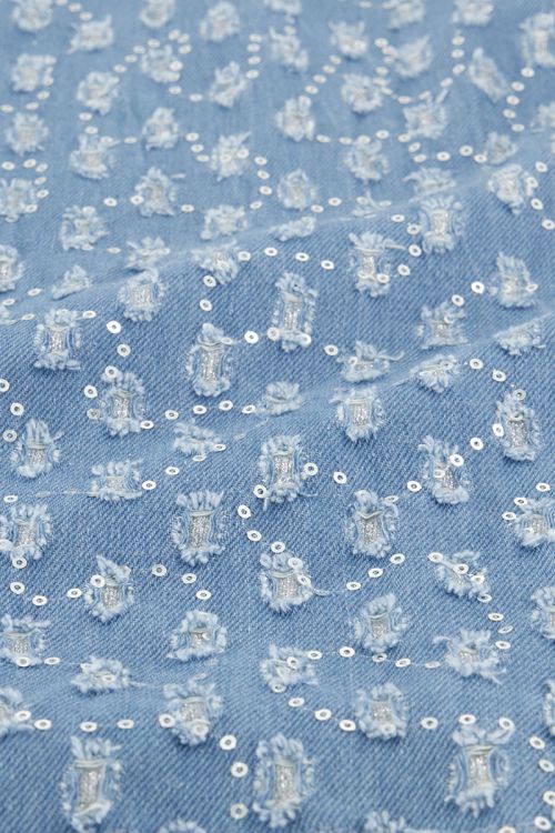 Blue denim jeans with sequins | My Jewellery