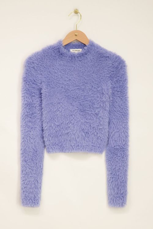 Blue fluffy sweater | My Jewellery