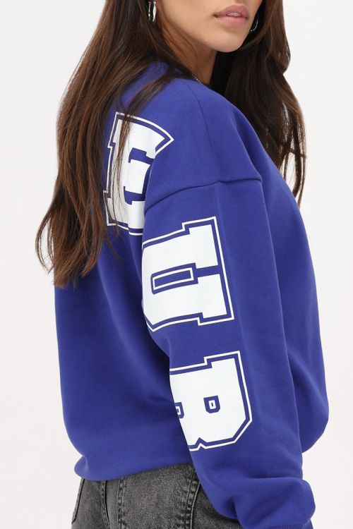 Blue oversized sweatshirt "Bonheur" | My Jewellery
