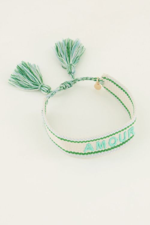 Mint green bohemian amour bracelet