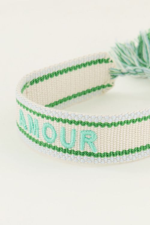 Mintgroen bohemian armbandje amour