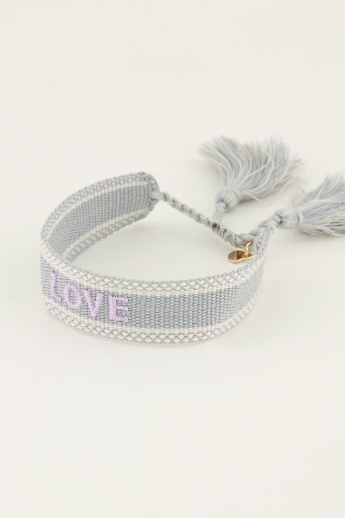 Lichtblauw Bohemian armbandje love