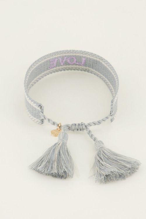 Lichtblauw Bohemian armbandje love