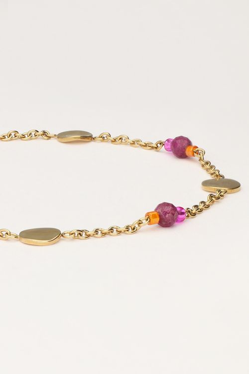 Bracelet with mint and purple beads | My Jewellery