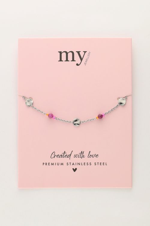 Bracelet with mint and purple beads | My Jewellery