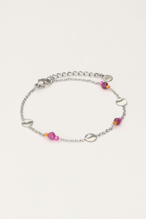 Bracelet with mint and purple beads | My Jewellery