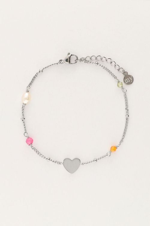 Bracelet with heart and beads  | My Jewellery