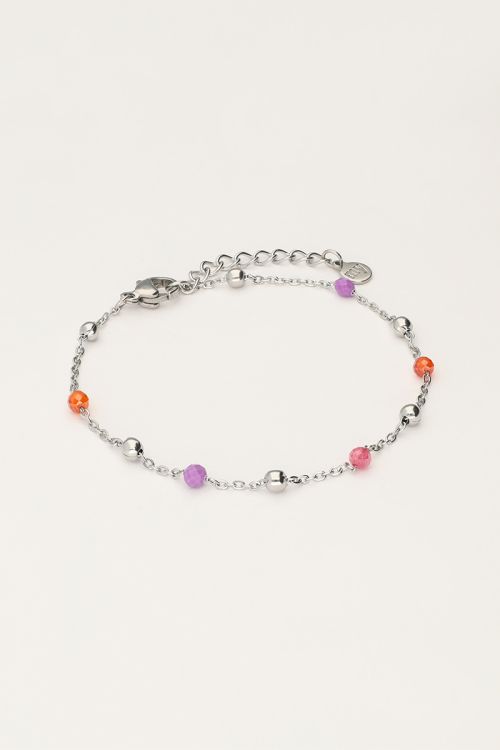 Bracelet with pink and purple beads | My Jewellery