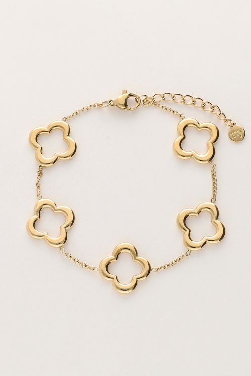 Armband mit fünf Kleeblättern