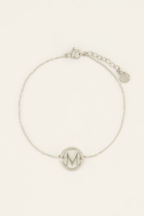 Bracelet with initial in round charm | My Jewellery