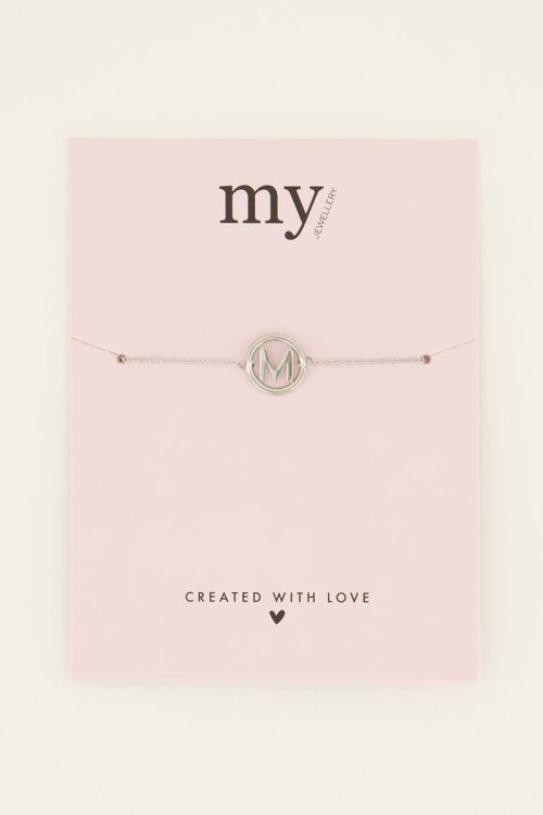 Bracelet with initial in round charm | My Jewellery