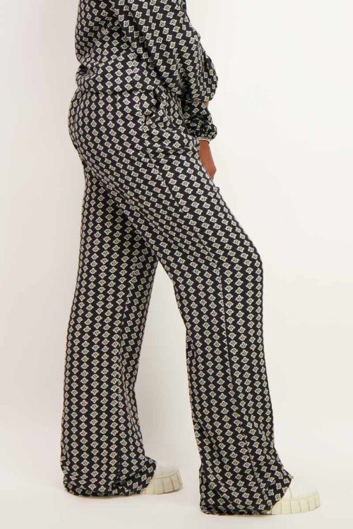Zwarte broek met Shapes print | Broeken | My Jewellery