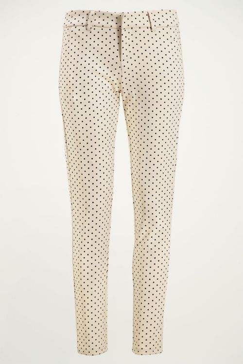 Beige pantalon met stippen | Beige broek My Jewellery