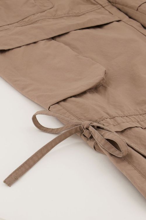Brown cargo pants with elasticated waistband | My Jewellery