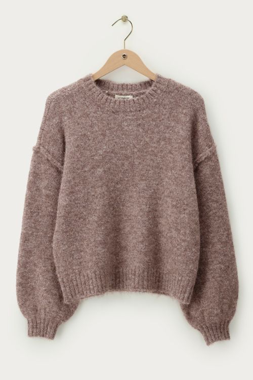 Brown oversized knitted sweater | My Jewellery