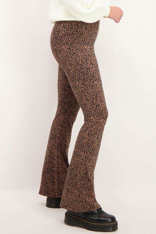 Zwarte COLOURFUL REBEL Flared broek PAISLEY PEACHED FLARE PANTS | Omoda