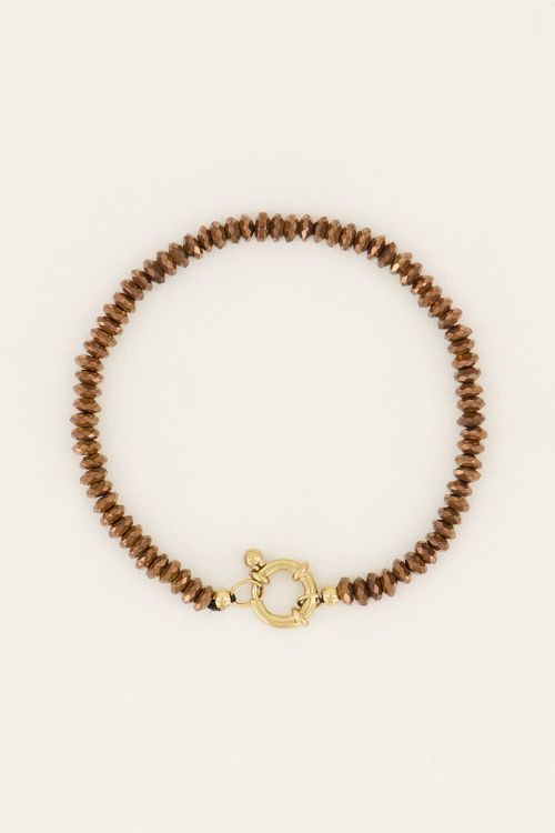 MOOD armband met bruine kralen
