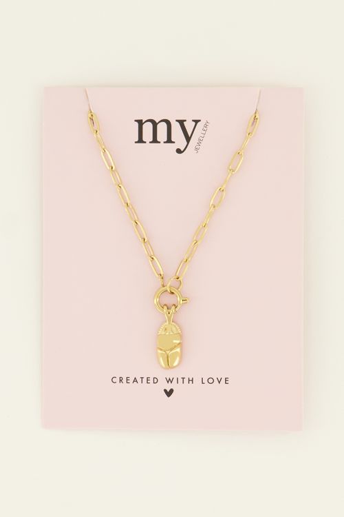 Chain necklace with clasp & beetle charm | My Jewellery