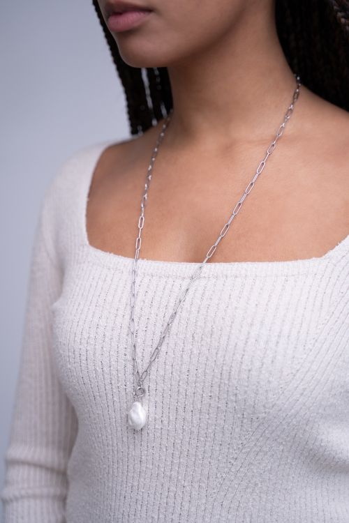 Chain necklace with pearl charm | My Jewellery