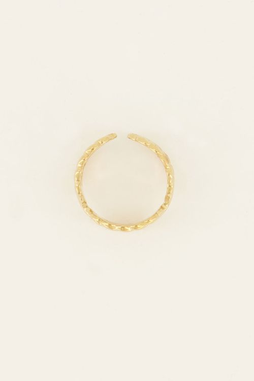 Ring schakels met touwpatroon | My Jewellery