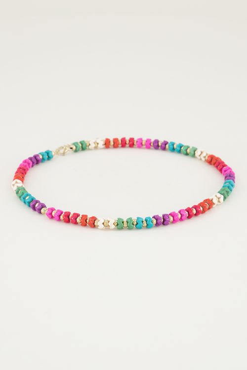 Ketting regenboog kartelkraaltjes, kralenketting