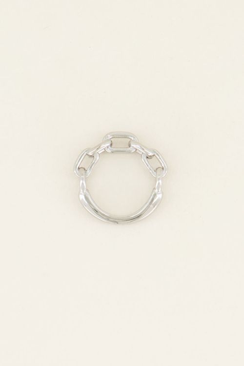 Ring ovale schakels | Ring met schakels My jewellery