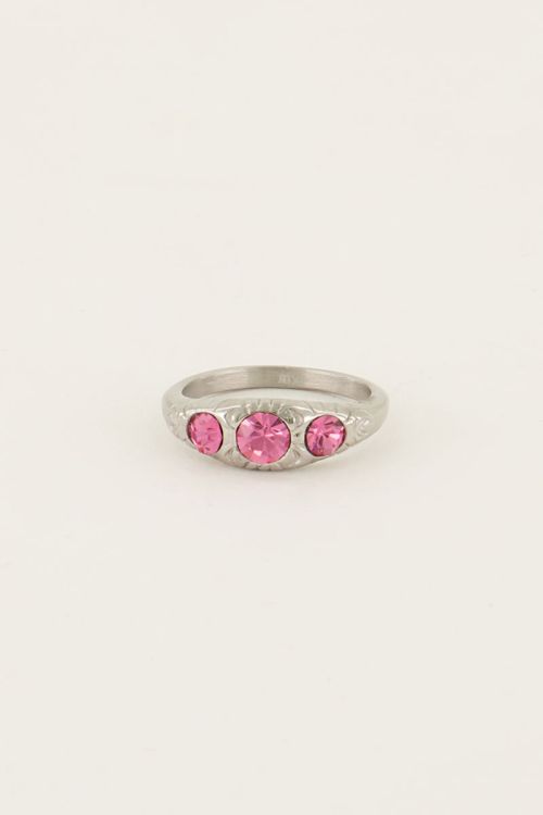Classic pink rhinestone cocktail ring | My Jewellery