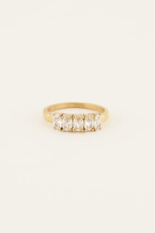 Cocktail statement ring met transparante stenen | My jewellery