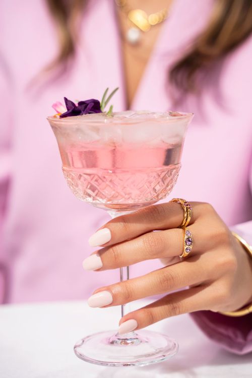 Cocktail ring klassiek met lila stenen | My Jewellery