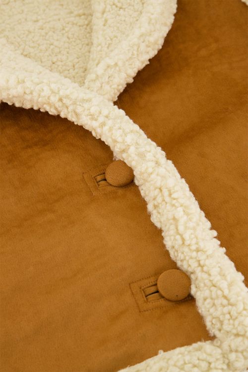 Cognac suède teddy gilet | My Jewellery