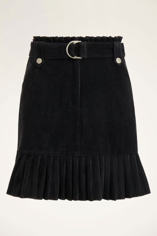 Zwarte rib rok met riem | My Jewellery