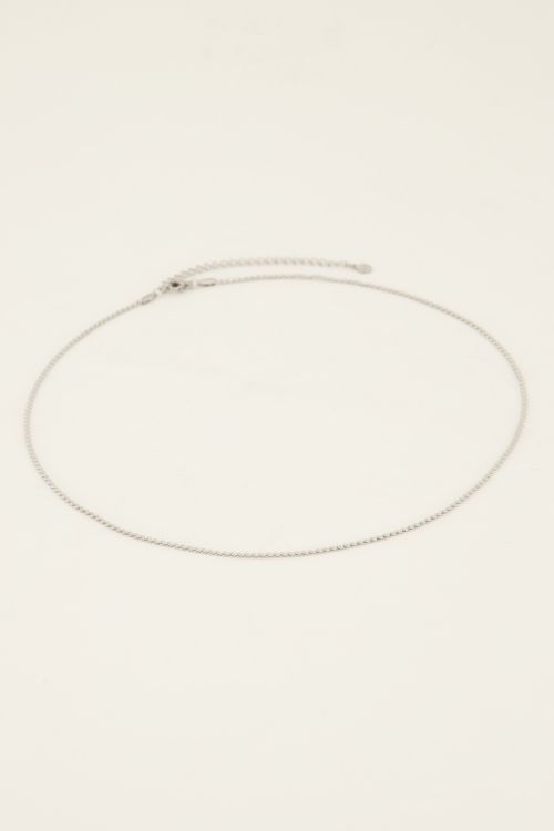 Custom flat chain mid-length necklace