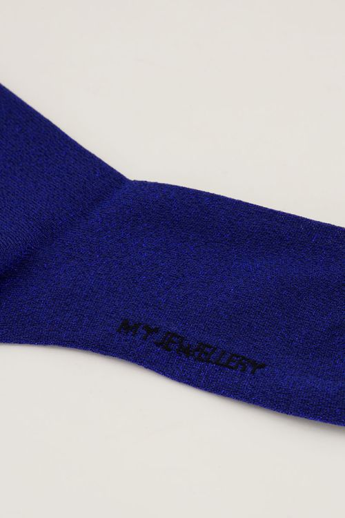 Dark blue socks with lurex and ruffle | My Jewellery