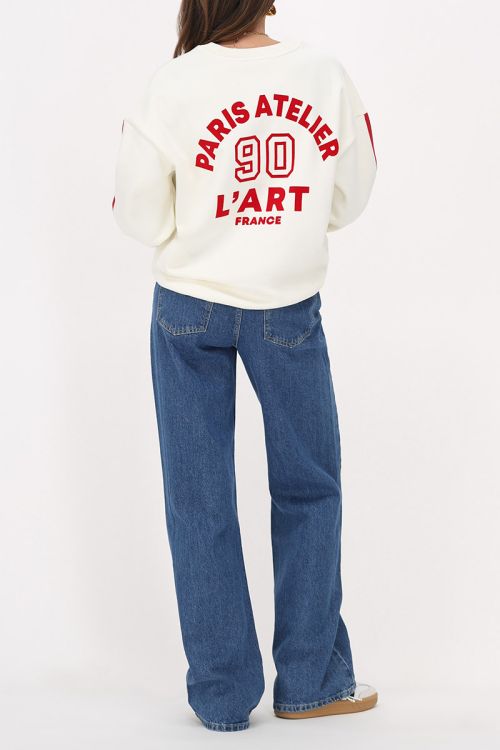 Dark blue wide leg jeans with eyelets