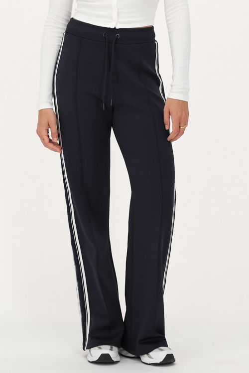 Dark blue trousers with side stripe | My Jewellery