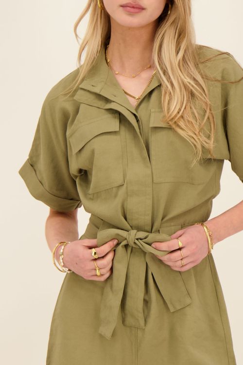 Dark green playsuit with chest pockets | Playsuits | My Jewellery