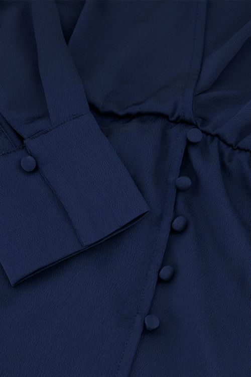 Dark blue dress in satin look | My Jewellery