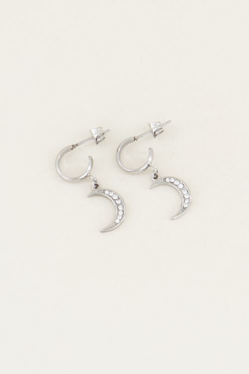 Oorhangers maantje en steentjes | Maantjes oorbellen My Jewellery